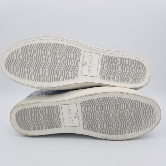 Nine West Stunnah3 High-Top Sneakers, Silver Multi, Faux Fur lined, Women's 11 - Picture 14 of 16